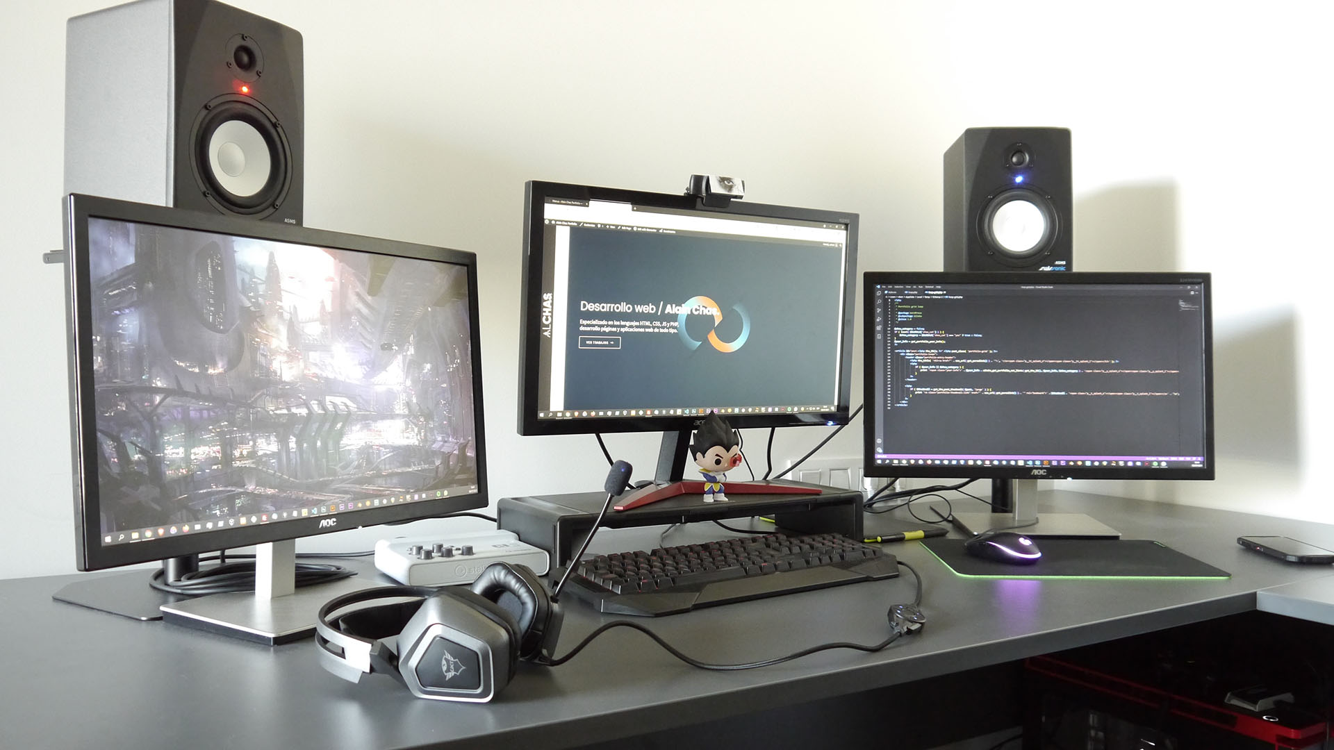 Alain Chas en su estudio de trabajo