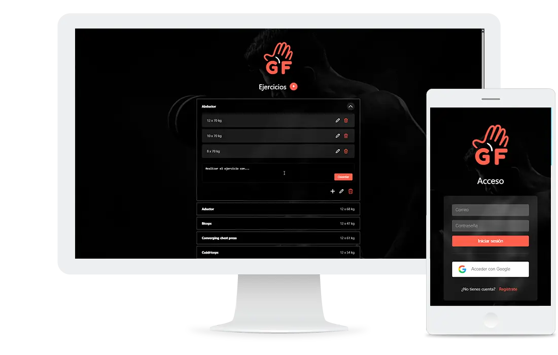 Mockup app GymeFive